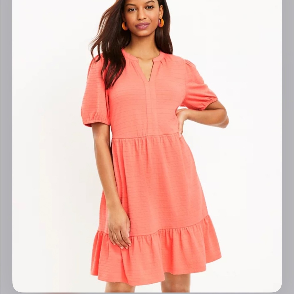 LOFT medium coral dress with tags
